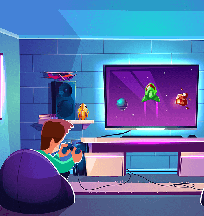Action game character artwork